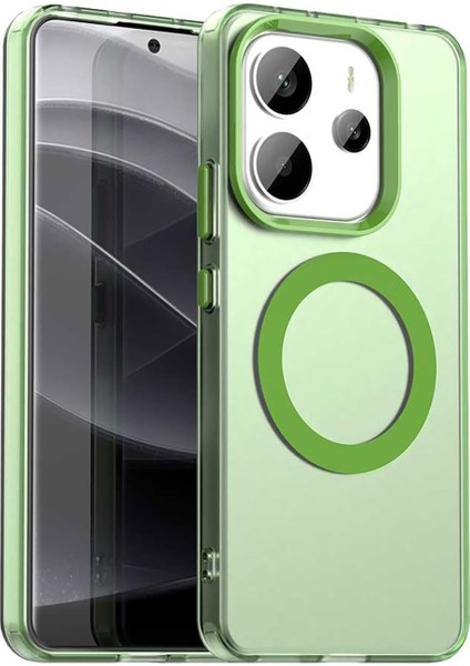 Xiaomi Redmi Note 14 4g Kılıf Kamera Çıkıntılı Mat Magsafe Şarj Özellikli Kenarları Renkli Premium Sert Kapak