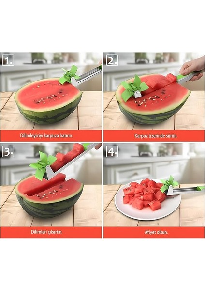 Pratik Paslanmaz Çelik Karpuz Dilimleyici - Ergonomik ve Güvenli Meyve Kesici modelleri