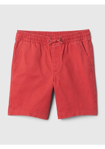 Erkek Çocuk Kırmızı Twill Easy Şort
