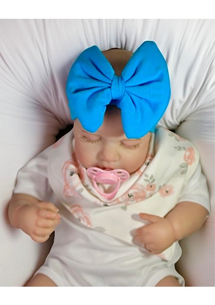 Bebeğin Için En Konforlu Bandana, ,0-2 Yaş Yazlık %100 Yerli Üretim Kız Bebek Penye Fiyonk Bandana
