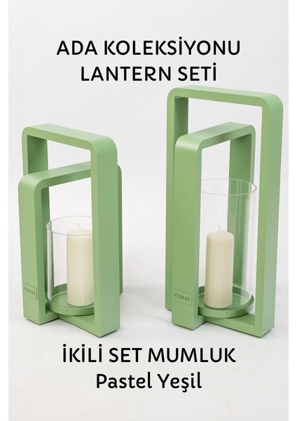 Bahçe Mumluğu 2li Set- Bahçe Aydınlatması - Bahçe Feneri Seti - Bahçe Lanterni