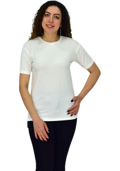 Kadın Yarım Kol Sıfıryaka Likralı Tişöt BGL-ST04652