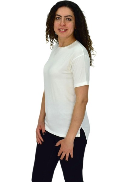 Kadın Yarım Kol Sıfıryaka Likralı Tişöt BGL-ST04652