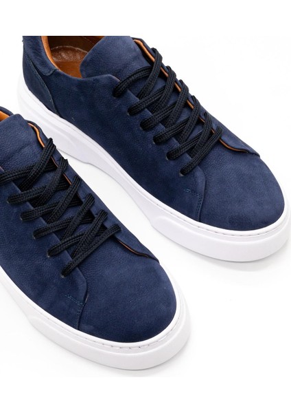 %100 Deri Günlük Erkek Sneaker RM-25001LACIVERT Nubuk modelleri