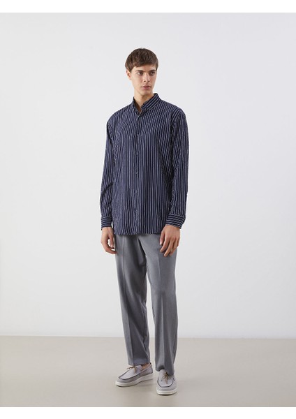 Yeni Sezon Slim Fit Cizgili Erkek Gomlek - S60100Z8 fiyatları