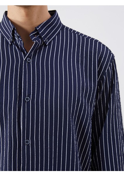 Yeni Sezon Slim Fit Cizgili Erkek Gomlek - S60100Z8 modelleri