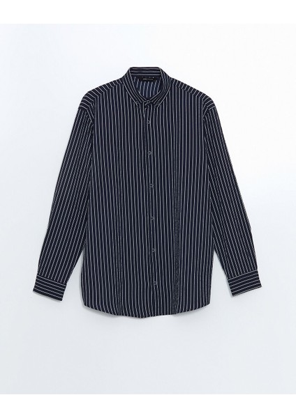 Yeni Sezon Slim Fit Cizgili Erkek Gomlek - S60100Z8 indirimleri