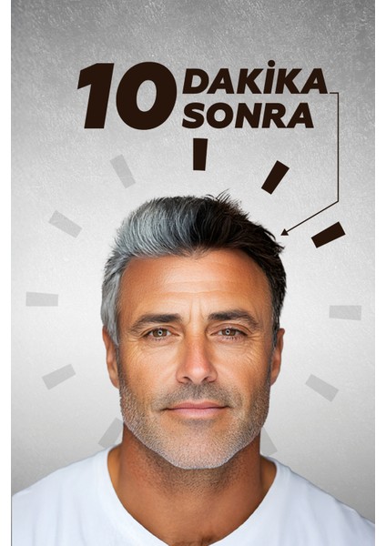 Brown Hair Anında Etkili Beyaz Kapatıcı Koyu Kahverengi Şampuan Boya 25 ml x 10 Adet modelleri