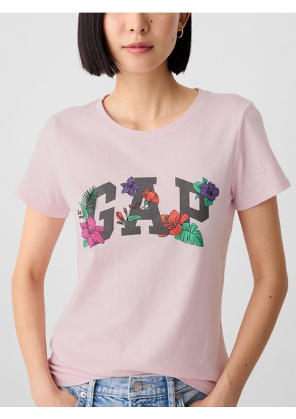 Kadın Pembe Gap Logo T-Shirt modelleri