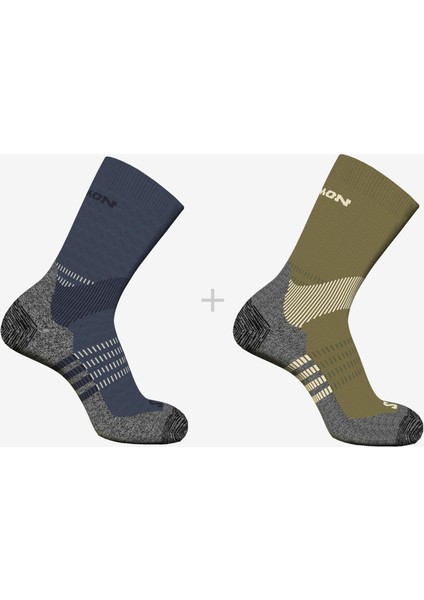 X ULTRA ACCESS CREW 2 PACK Unisex Çorap Gothic Olive LC2372000