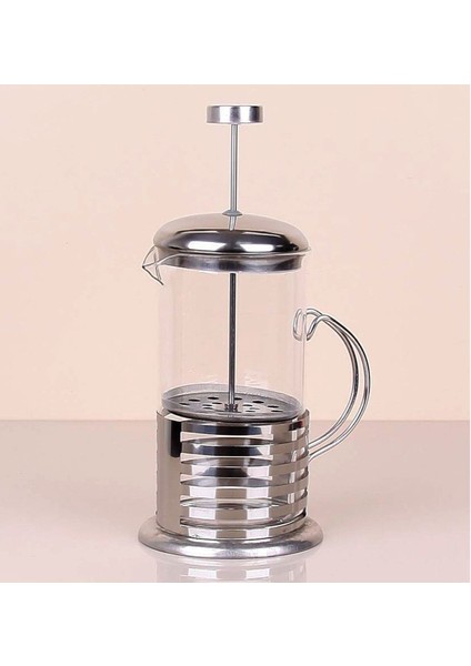 Çelik Kulplu Cam French Press - 350 ml