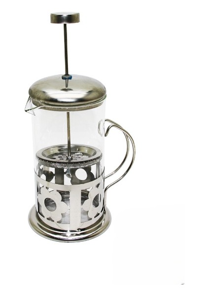 Çelik Kulplu Cam French Press - 350 ml
