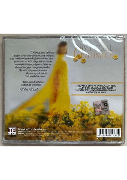 Sibel Sezal Gizli Bahçe CD (Jelatininde Sıfır Orjnal Dönem Baskı Cd)