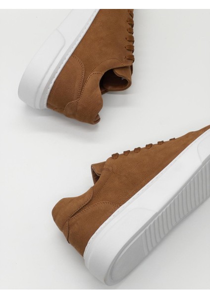 %100 Deri Günlük Erkek Sneaker RM-25001 Taba Nubuk fırsatları