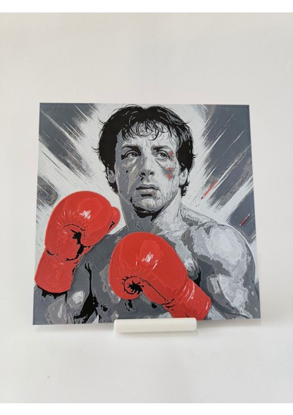 3D Rocky Balboa Kabartmalı Poster