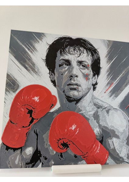 3D Rocky Balboa Kabartmalı Poster fiyatları