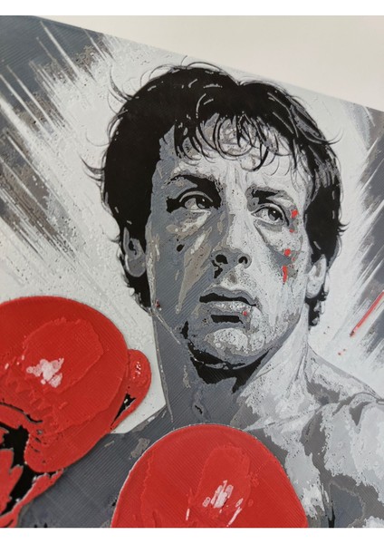 3D Rocky Balboa Kabartmalı Poster modelleri