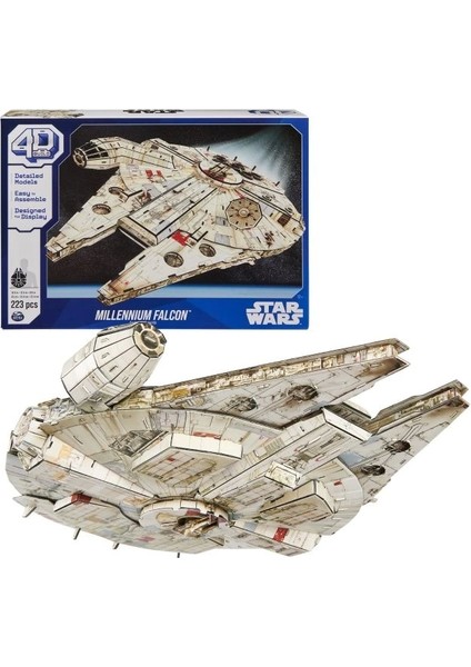 Star Wars Millennium Falcon 3D Model Seti 223 Adet