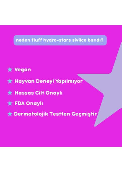 Rainbow Hidrokolloid Yıldız Akne Bandı, 12'li