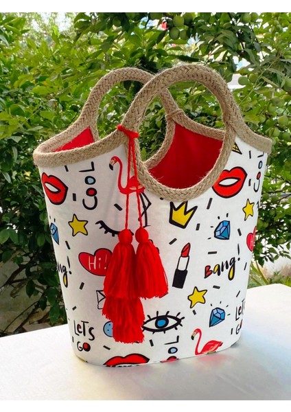 Plaj Çantası Pop Art