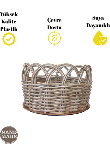 Premium Papatya Renk Çok Amaçlı Yuvarlak Dekoratif Sepet indirimleri