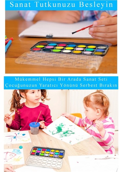 21 Renk Sulu Boya 1 Paket Fırça Hediyeli 21 Li Suluboya Canlı Renkler 28 mm Boya Çapı Büyük Boy Brons fırsatları