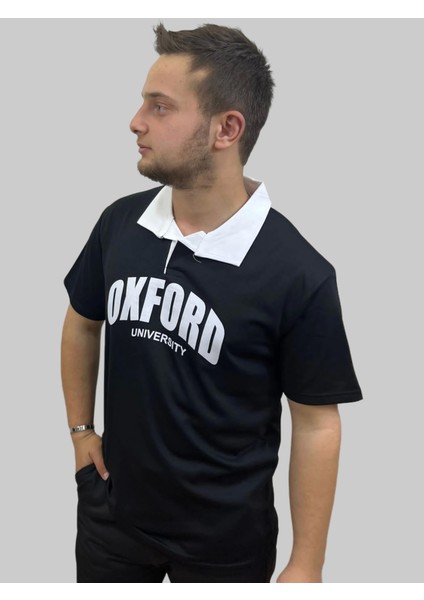 Erkek Oxford Polo Yaka Siyah Tişört fiyatları