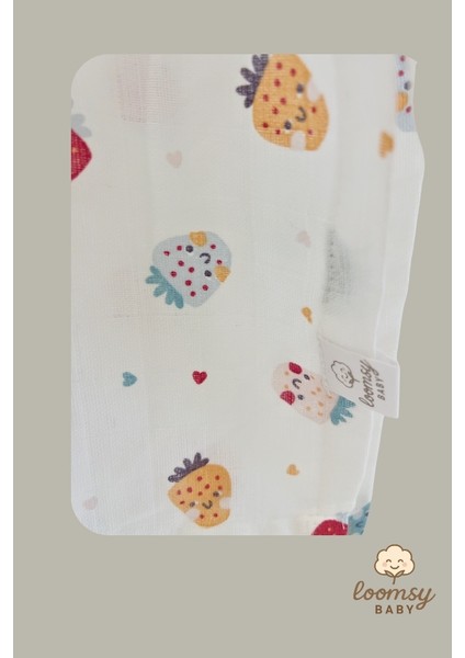 Strawberry Dream Müslin Kapüşonlu Bebek Pançosu Bornoz – Pamuk, Hafif, Nefes Alan, Oeko- Tex Sertifikalı modelleri