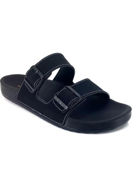Bahama-10 Ceyo Erkek Ortopedik Terlik-Siyah
