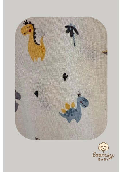 Age Of Dinosaurs Müslin Kapüşonlu Bebek Pançosu Bornoz – Pamuk, Hafif, Nefes Alan, Oeko- Tex Sertifikalı modelleri