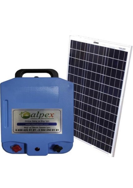 Elektrikli Çit Cihazı 25000 Volt Gece Modlu Model Panelli Set