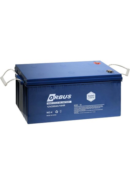 Orbus 12 V 200 Ah Karbon Jel Akü