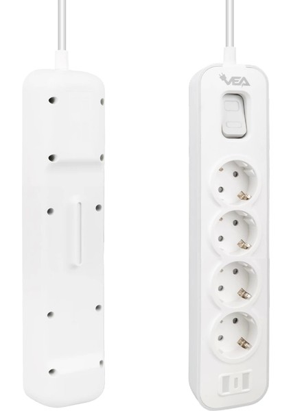 VE-NOVA104 A Class 4lü Anahtarlı 1.5 Metre Akım Korumalı Grup Priz (Made In Malaysıa) fiyatları