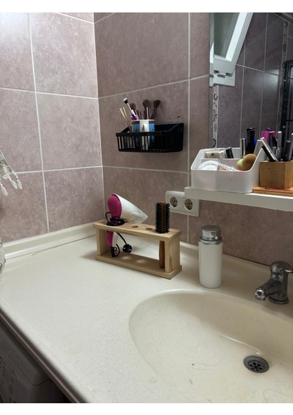 Ağaç Saç Fırçalığı Fön Makinesi ve Taraklık Için Banyo Düzenleyici 32X14 modelleri