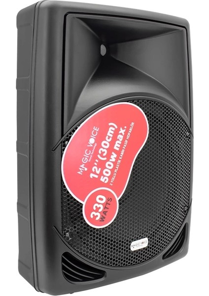 Magıcvoıce MV-3412 30 cm 500 W 12 Plastik Kabin Pasif Hoparlör (Köpüksüz Gönderilmesin)