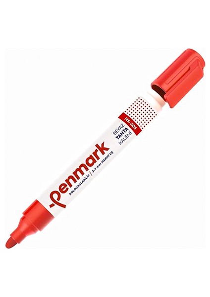 HS-1100-03 Ecoplus Beyaz Tahta Kalemi - Kırmızı