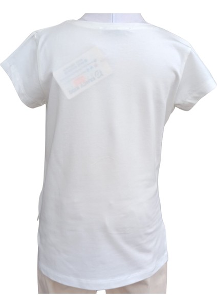 Fancy Kids Antalya Kız Çocuk T-Shirt Baskılı Ideally 14 Yaş Ekru - Mavi fırsatları