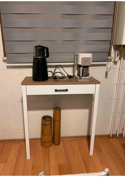 Kahve Köşesi Masası ( Üstü Ceviz - 80 x 30 x 92 )