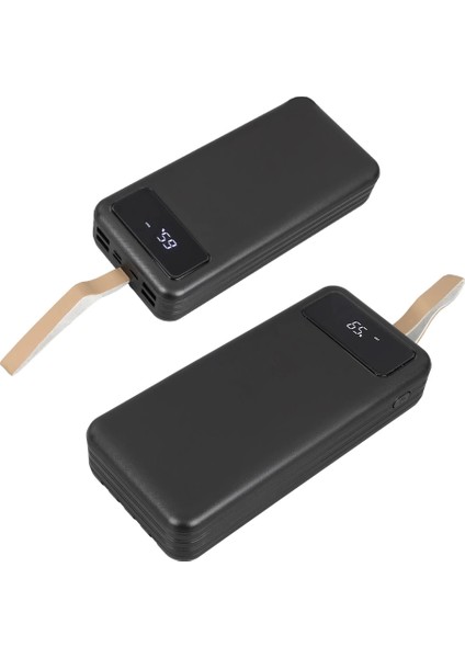 20000 Mah Dijital Göstergeli Usb-Mıcro-Lıghtnıng-Type-C Girişli ve Kablolu Powerbank