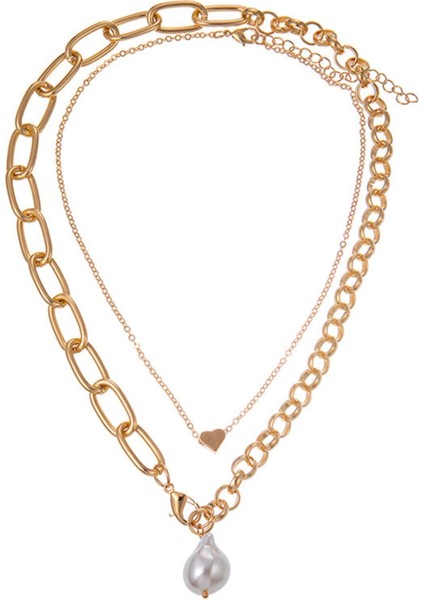 Incili Tasarım Kombin Kolye Seti