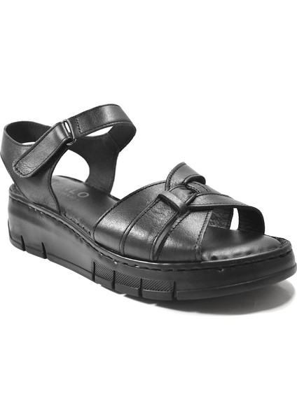 K-10 Hakiki Deri Cırtlı Anatomik Ped Taban Kadın Anne Sandalet fiyatları