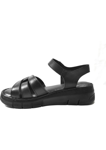 K-10 Hakiki Deri Cırtlı Anatomik Ped Taban Kadın Anne Sandalet modelleri