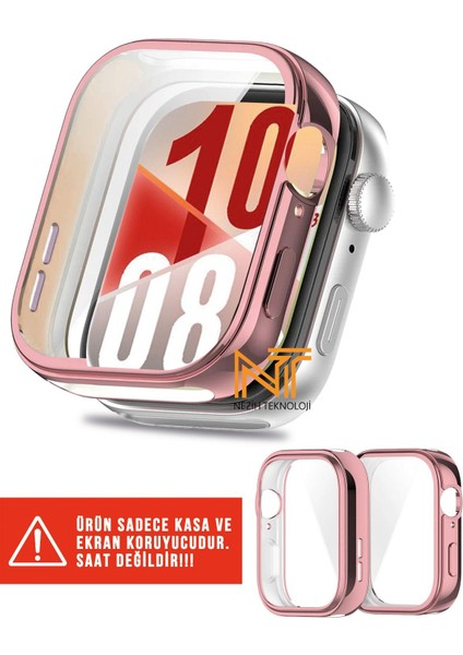 Huawei Watch Fit 4 Uyumlu Yumuşak Silikon 360 Tam Koruma Kasa ve Ekran Koruyucu