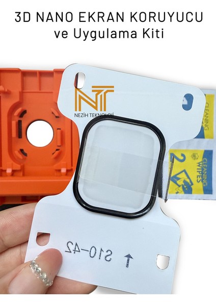 Apple Watch Seri 7 / 8 / 9 41 mm Uyumlu 3D Nano Ekran Koruyucu ve Uygulama Kiti fiyatları
