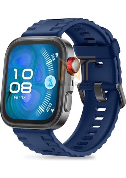 Huawei Watch Fit 4 Pro / Fit 4 / Fit 3 Uyumlu Siyah Tokalı Lansman Silikon Kordon