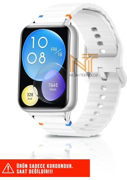 Huawei Watch Fit 2 Uyumlu Wave Silikon Kordon 20MM