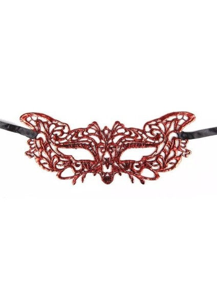 Kırmızı Dantel Masquerade Maskesi 9 No fiyatları
