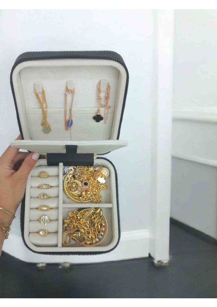Takı Kutusu Taşınabilir Organizer | Seyahat Için Uygun | 15X15 cm fiyatları