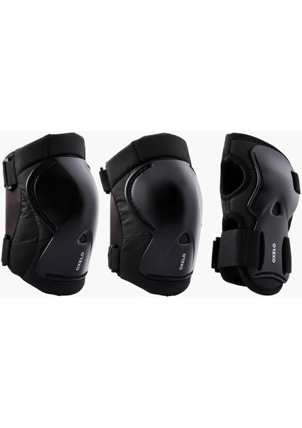 Çocuk Paten / Kaykay / Scooter 3x2 Destek Seti - Siyah - Play