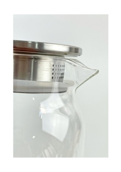 1500 ml Borosilikat Cam Su Sürahisi - Metal Kapaklı ve Isıya Dayanıklı modelleri